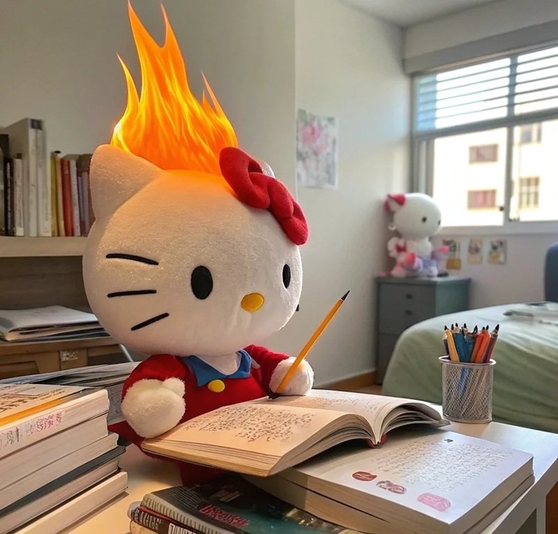 Meme hello kitty đáng yêu dùng để nhắn tin