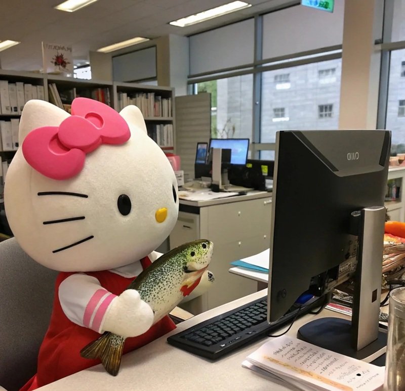 Hình meme hello kitty cute cho fan hoạt hình