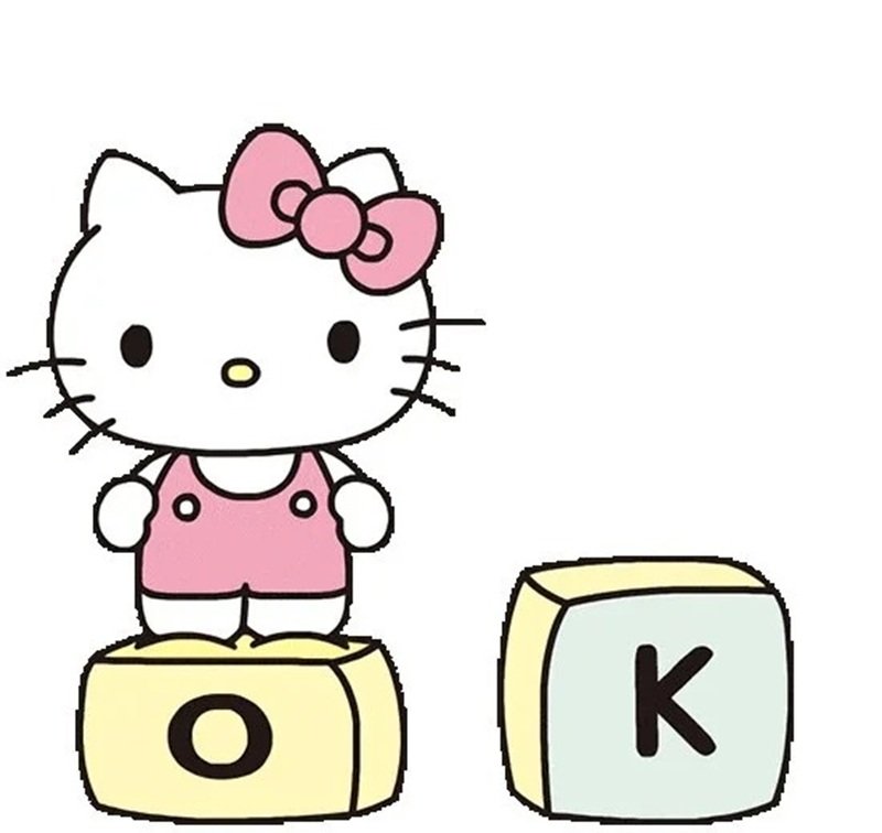 Meme hello kitty dễ thương với phong cách kawai