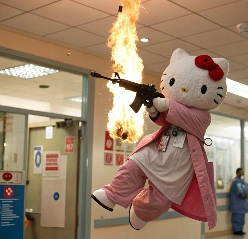 Ảnh hello kitty meme dễ thương cực kỳ đáng yêu