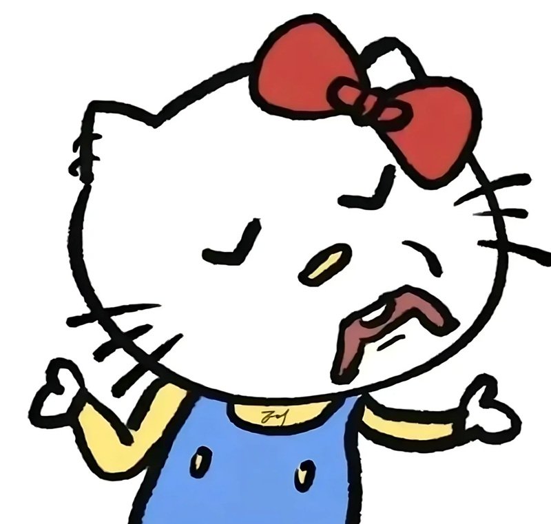 Ảnh mèo hello kitty biểu cảm vui nhộn