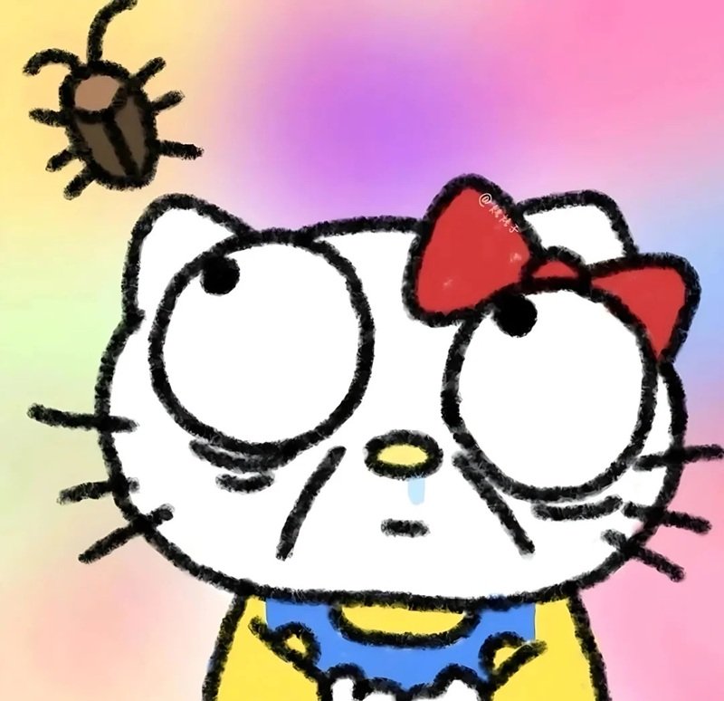 Ảnh hello kitty hài hước dùng để phản ứng