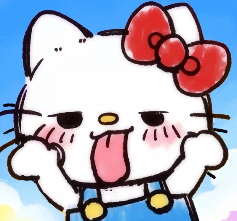 Meme hello kitty phong cách kawaii Nhật Bản