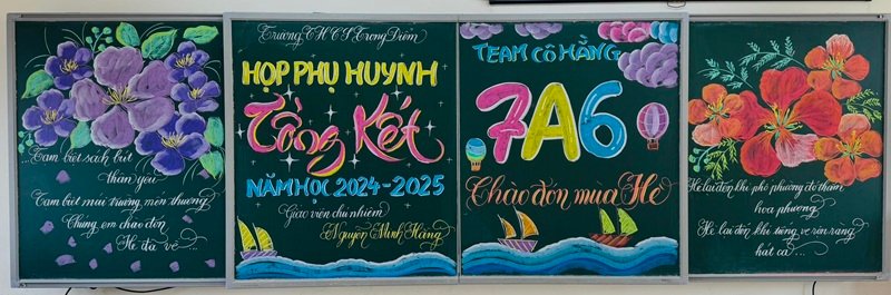Trang trí bảng tổng kết năm học tinh tế