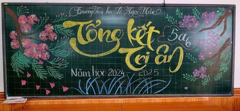 Trang trí bảng tổng kết năm học cuốn hút