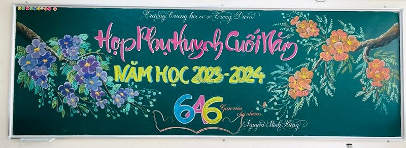 Trang trí bảng tổng kết năm học trẻ trung