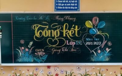 trang trí bảng tổng kết năm học 27