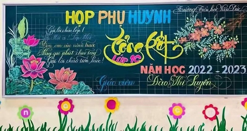 Hiện đại trang trí bảng tổng kết năm học