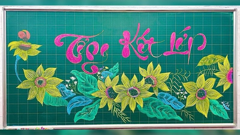 Sáng tạo trang trí bảng tổng kết năm học