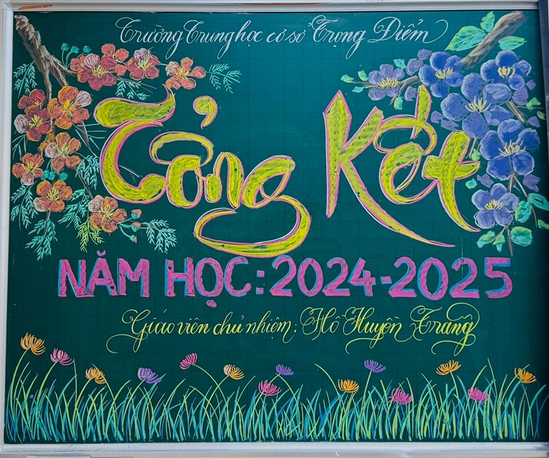 Trang trí bảng tổng kết năm học nổi bật
