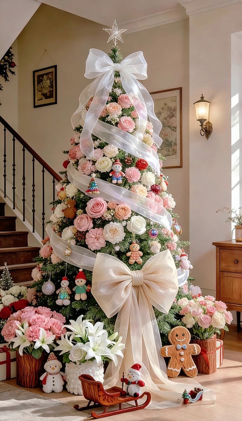 Trang trí cây thông noel lung linh ấm áp