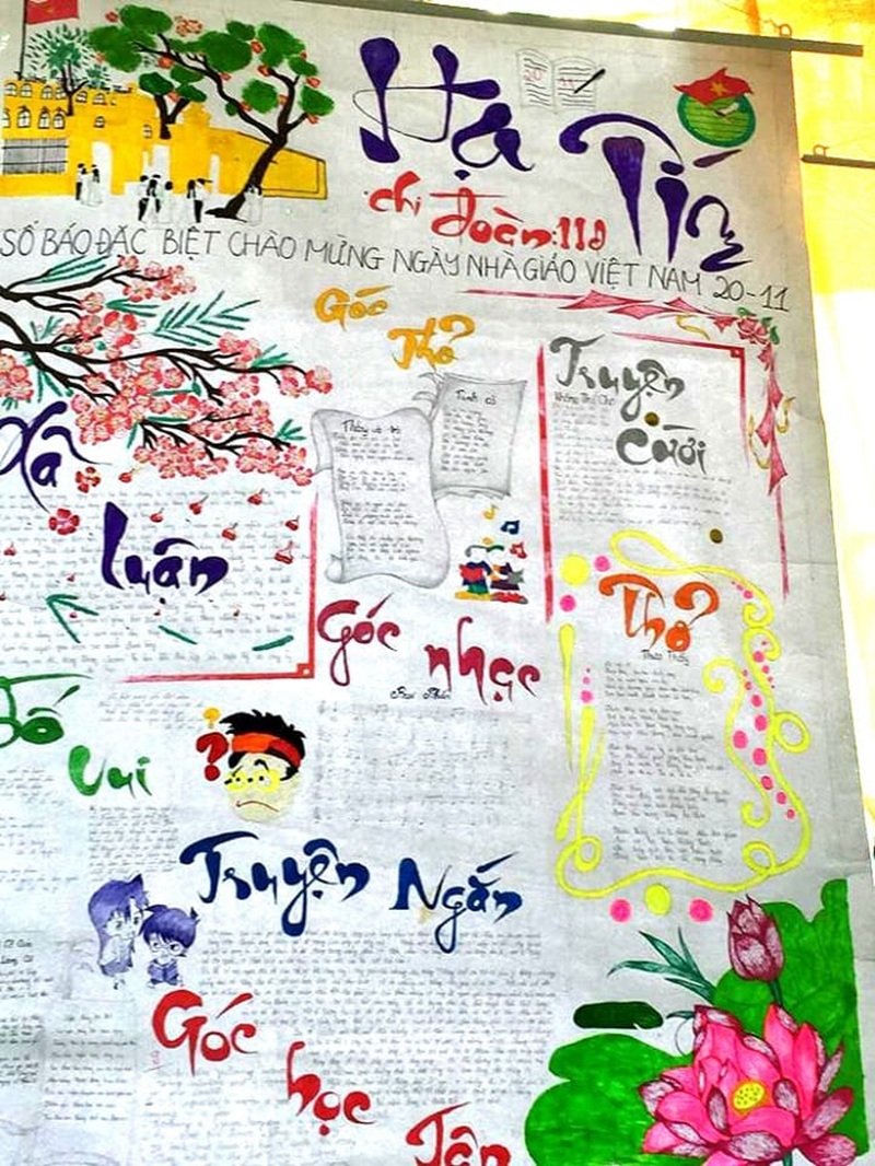 Hướng dẫn trang trí đầu báo tường đẹp