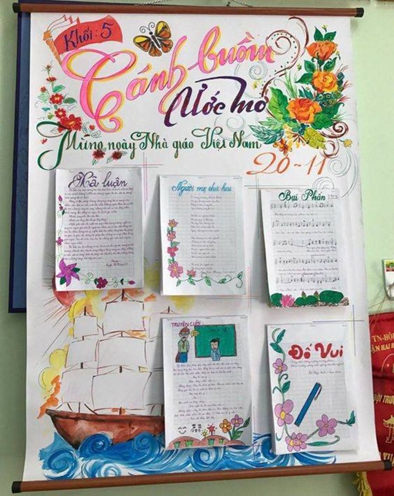 Trang trí đầu báo tường phong cách nghệ thuật