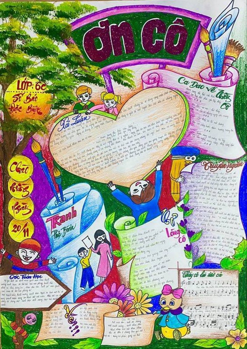 Cách làm trang trí đầu báo tường nhanh đẹp