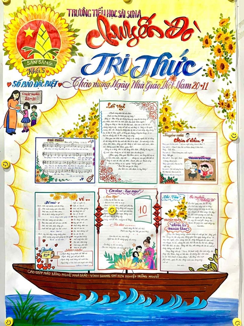 Mẫu trang trí đầu báo tường sáng tạo