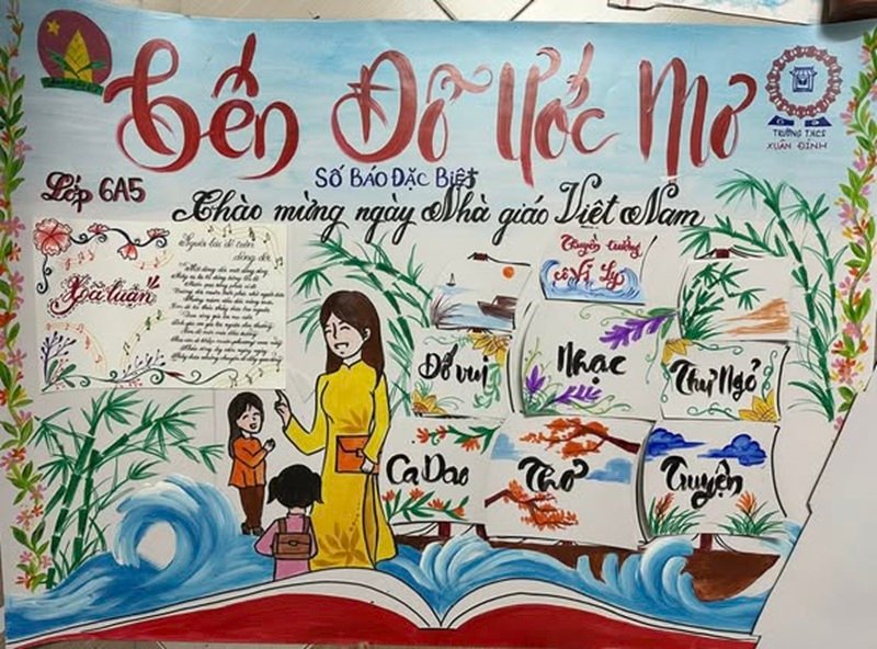 Trang trí đầu báo tường cực đẹp dễ làm