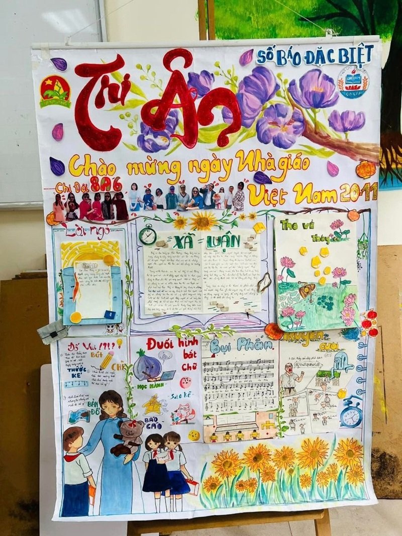 trang trí đầu báo tường 40