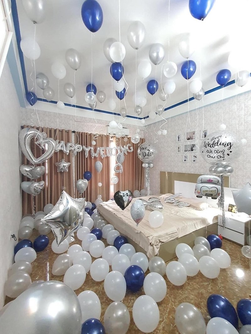 Backdrop trang trí phòng cưới đẹp mắt
