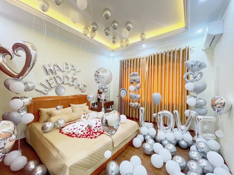 Trang trí phòng cưới tone pastel nhẹ nhàng