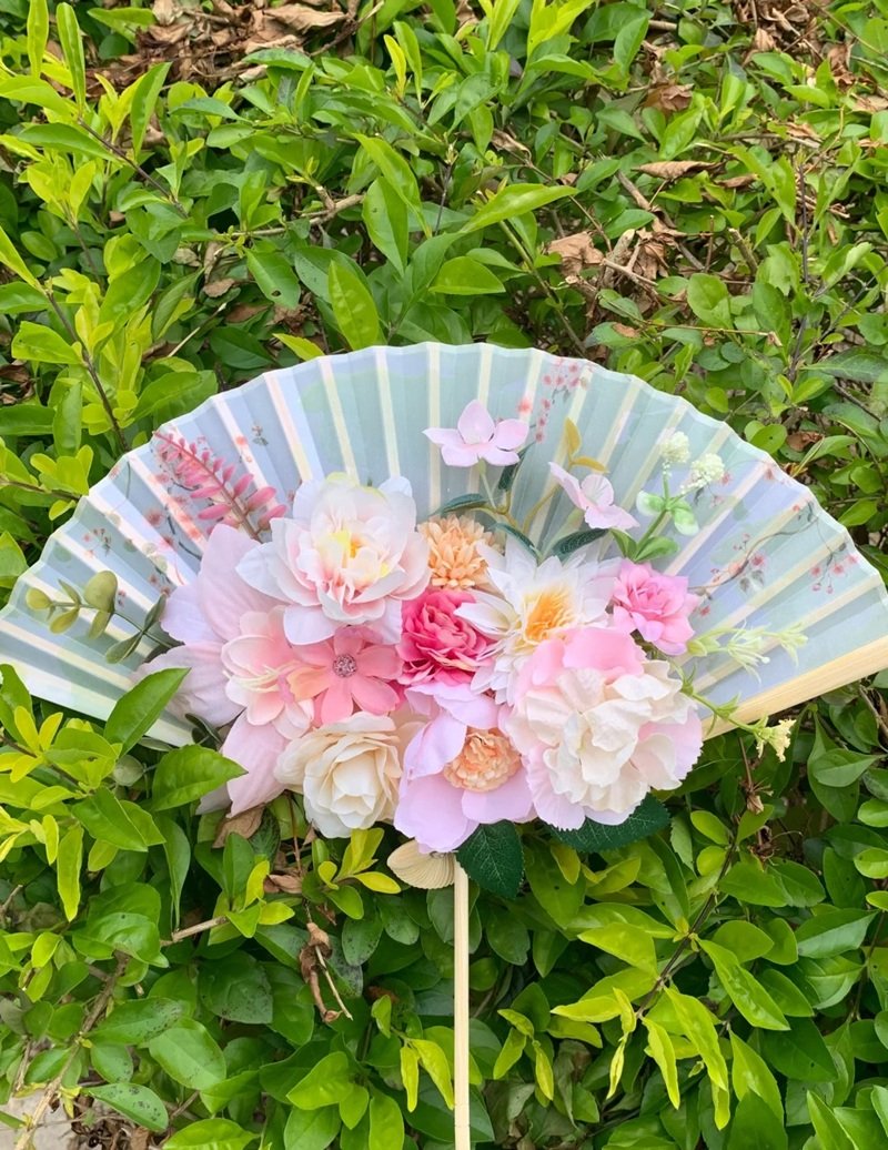Decor quạt giấy trang trí quạt giấy