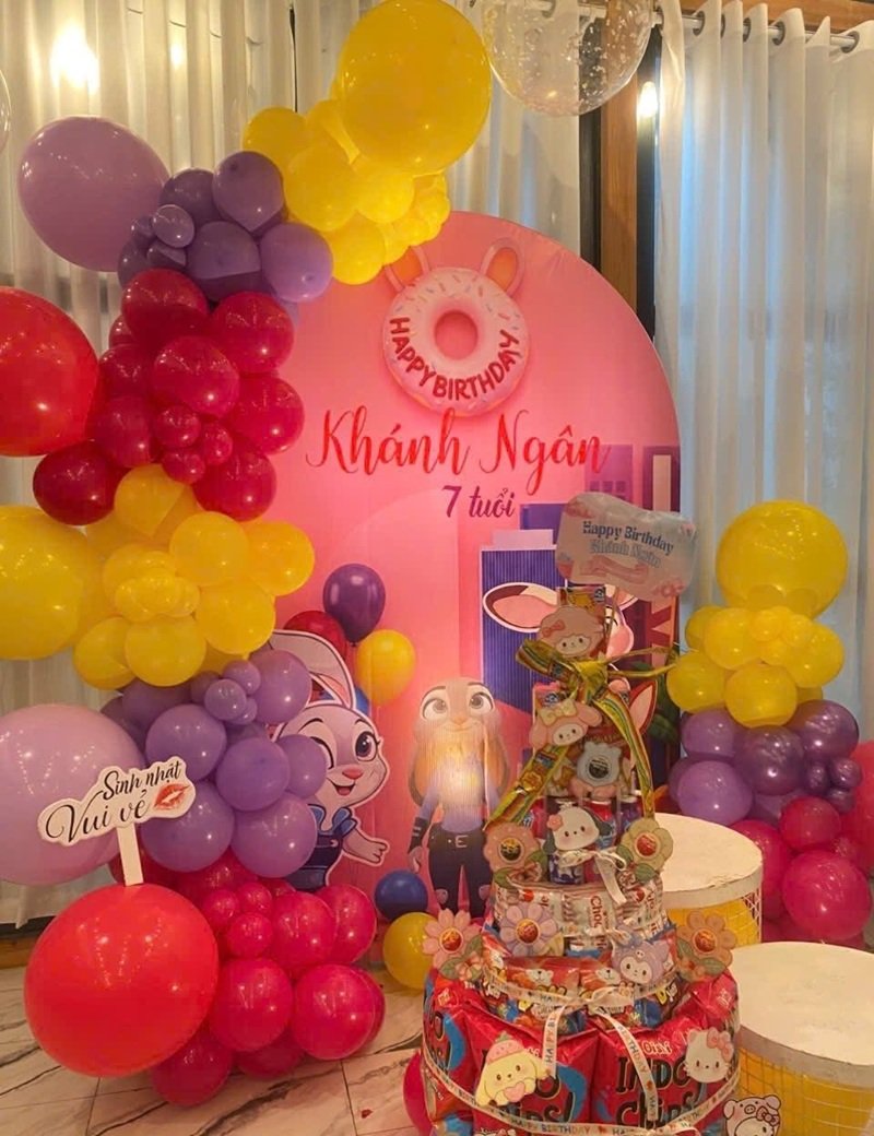 Bóng bay helium trang trí sinh nhật