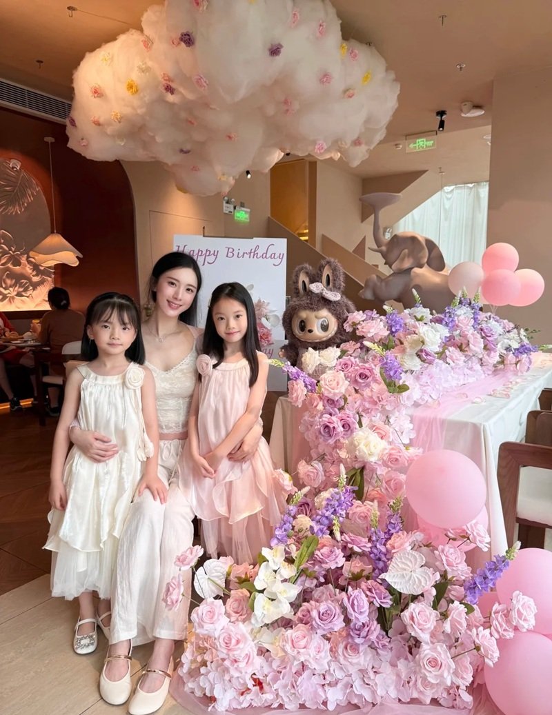 Trang trí sinh nhật màu hồng pastel