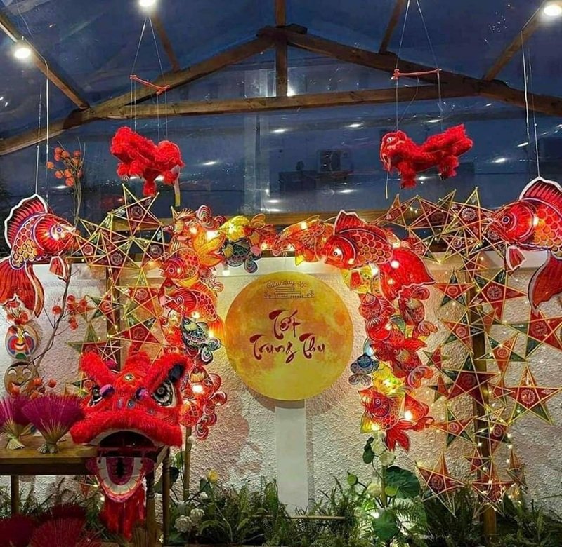 Không gian đẹp với trang trí trung thu