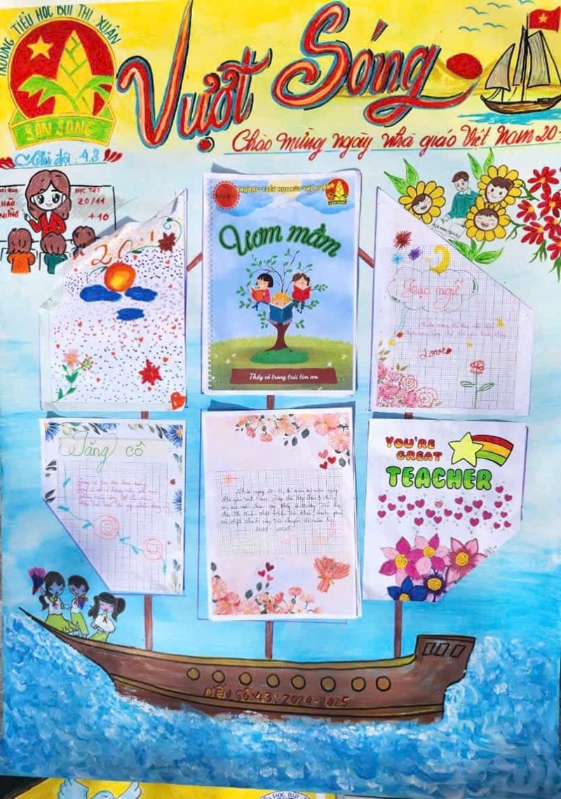 cách trang trí báo tường