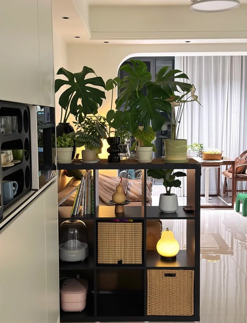 mẫu vách ngăn trang trí phòng khách tuyệt đẹp 14