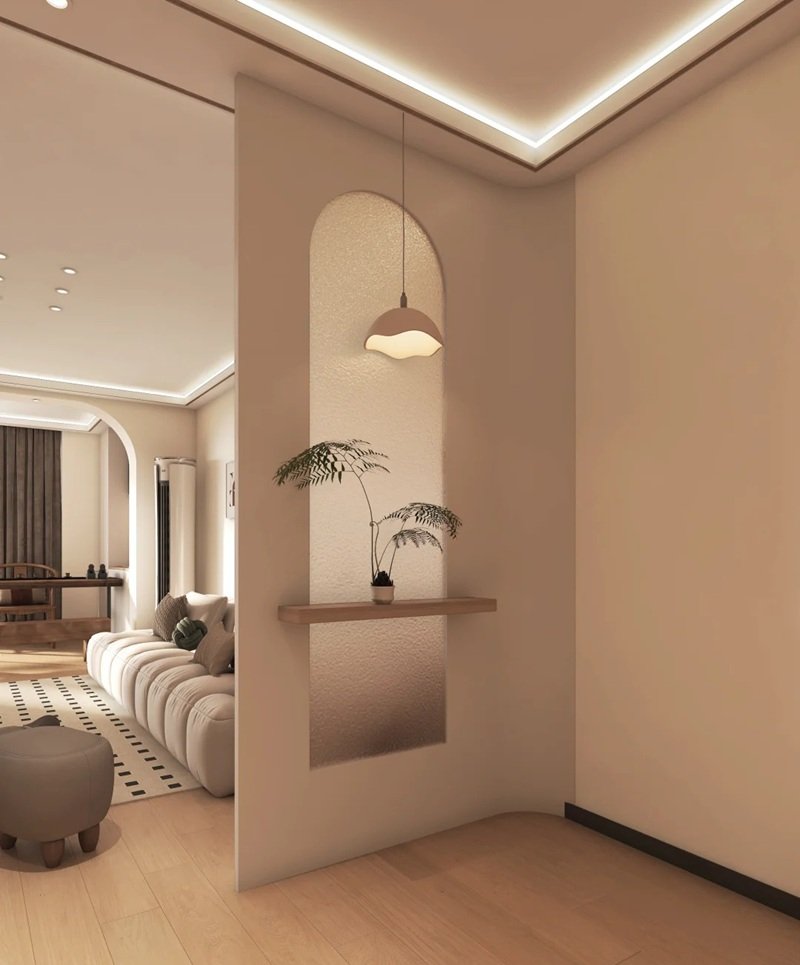 mẫu vách ngăn trang trí phòng khách tuyệt đẹp 21