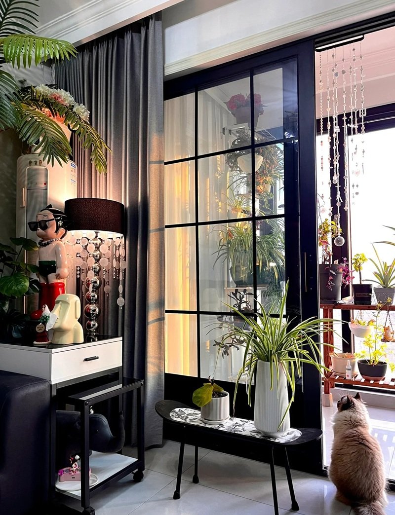 mẫu vách ngăn trang trí phòng khách tuyệt đẹp 34