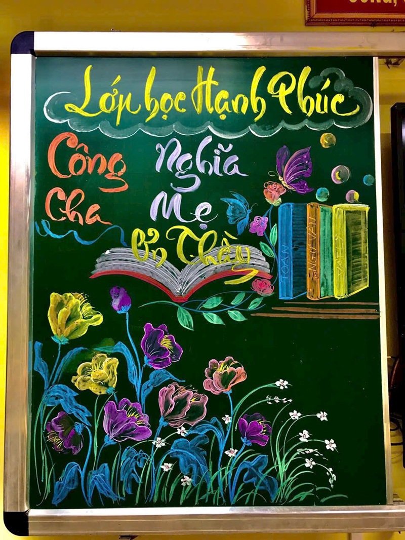 trang trí bảng đẹp đơn giản 11