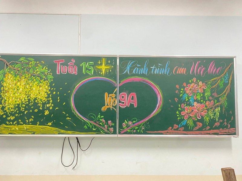 trang trí bảng đẹp đơn giản 12