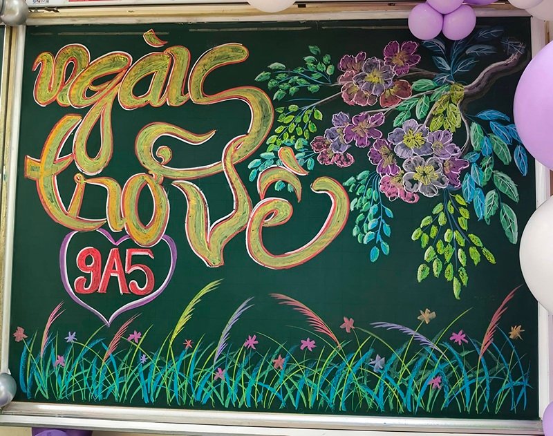 trang trí bảng đẹp đơn giản 17