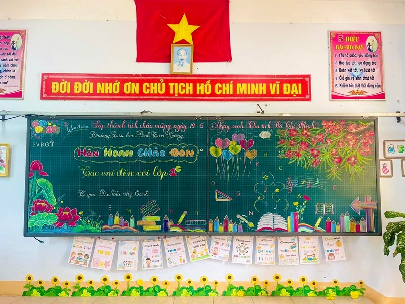 trang trí bảng đẹp đơn giản 18