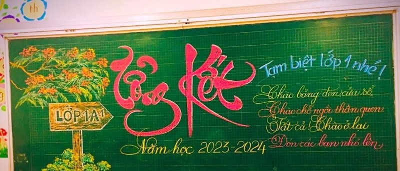 trang trí bảng đẹp đơn giản 25
