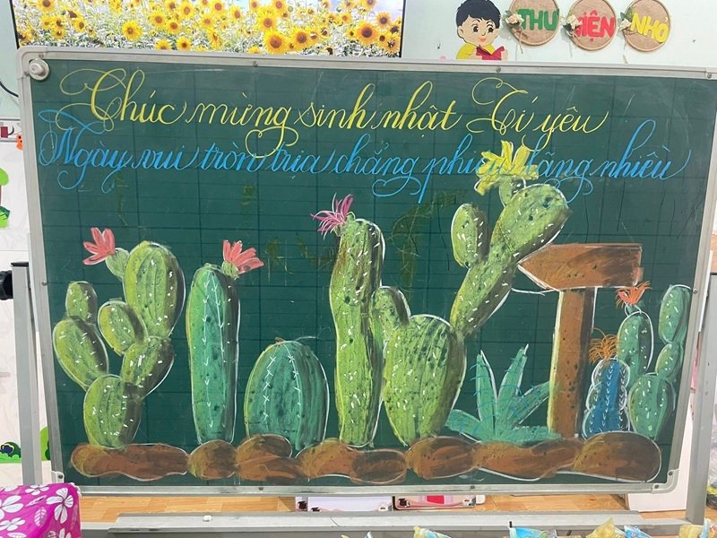 trang trí bảng đẹp đơn giản 7