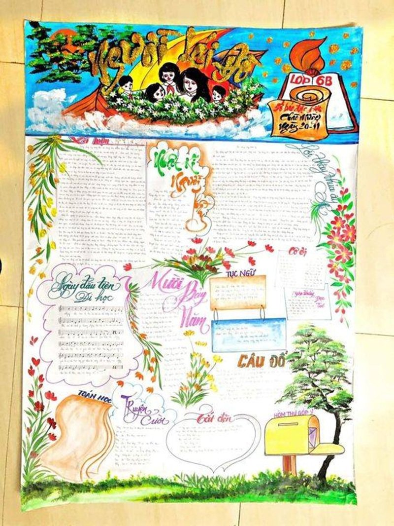 trang trí báo tường 14