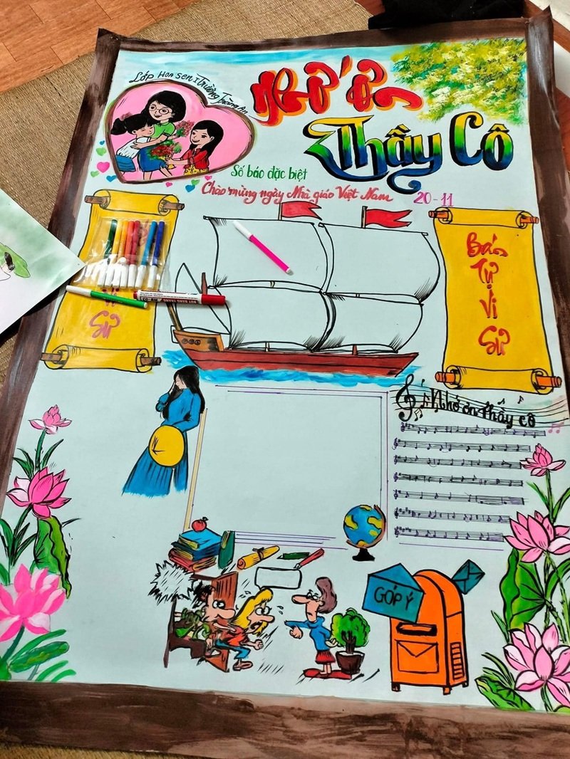 trang trí báo tường 2