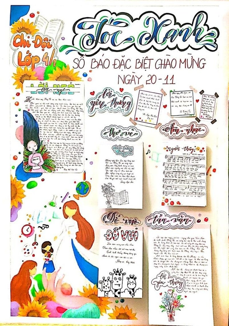 trang trí báo tường 6