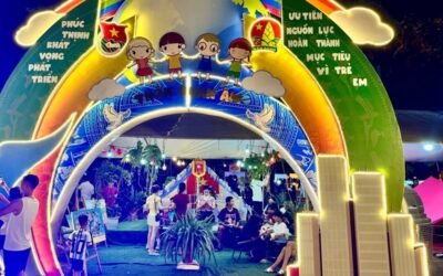 trang trí cổng trại 11
