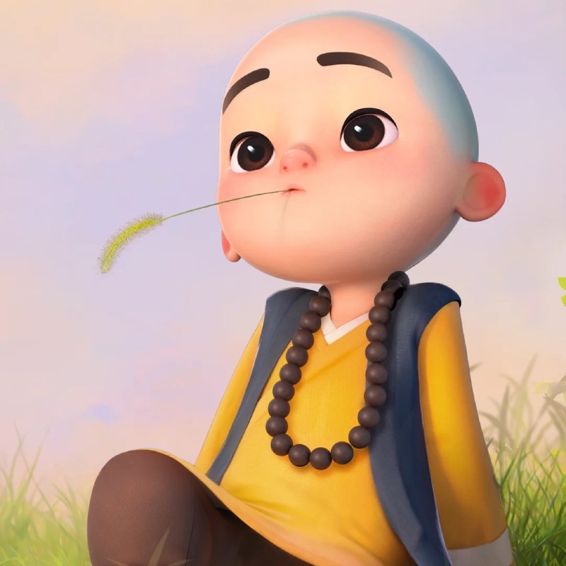 Hình chú tiểu ngồi thiền đẹp