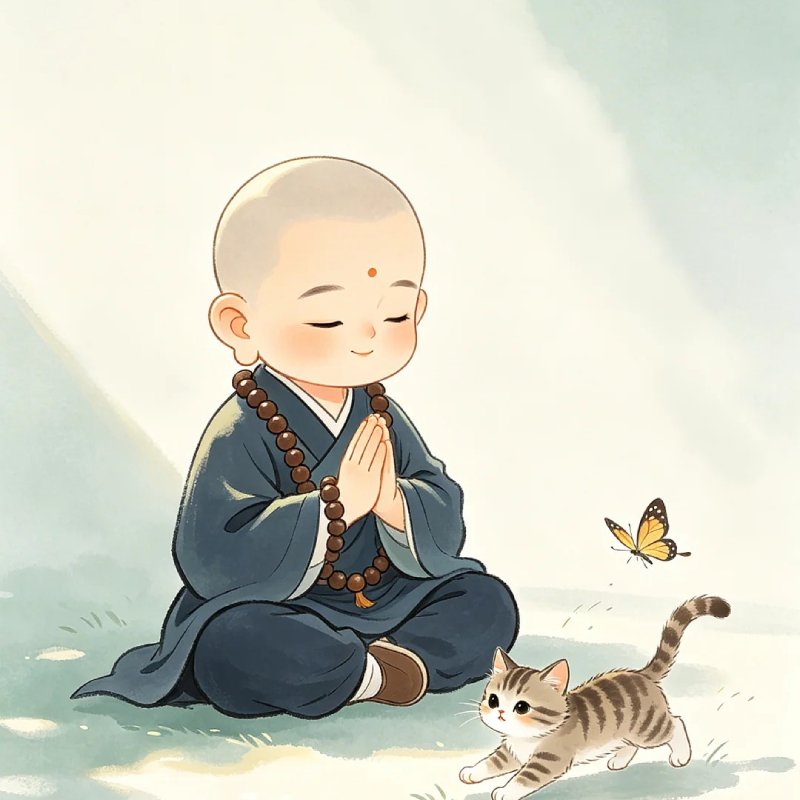 Hình ảnh tiểu hòa thượng cute