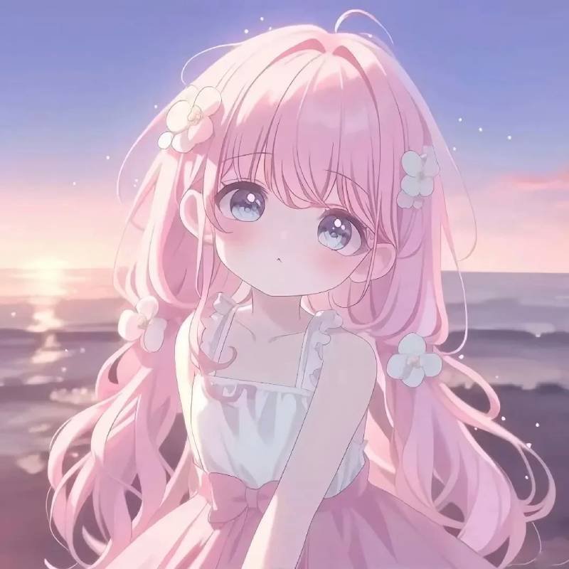 Avatar màu hồng cute phong cách kawaii