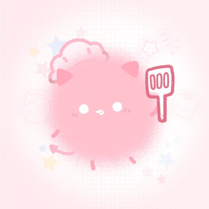 Avatar màu hồng cute hoạt hình dễ thương