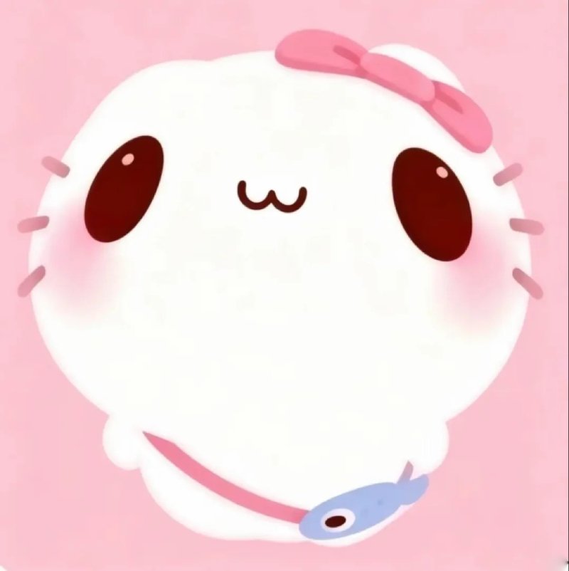 Avatar màu hồng cute phong cách chibi
