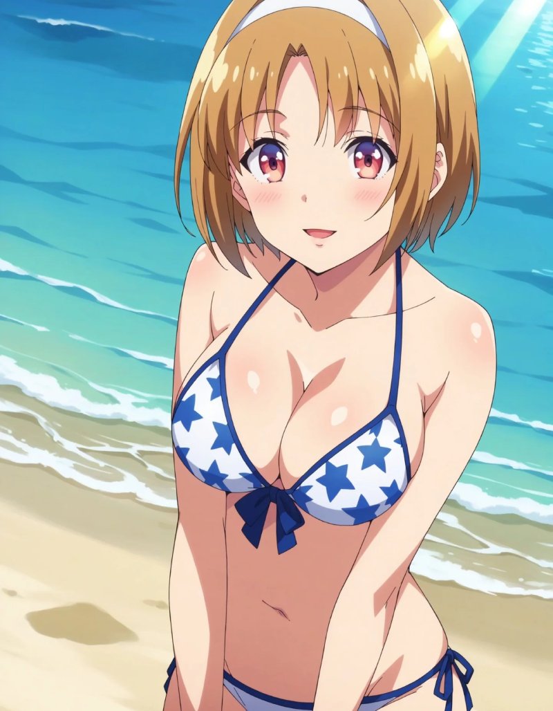 Hình ảnh anime mặc bikini dễ thương.