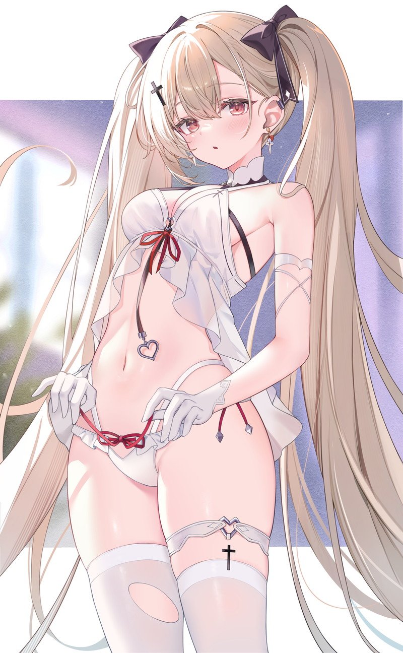 Hình gái anime diện bikini bên bờ biển